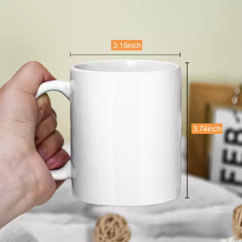 RTS US Warehouse Stock 11oz Ceramic Mug Sublimation Blanks Glossy Coffee Mug 36pcs/ctn White Sublimation Individual Boxed Cup