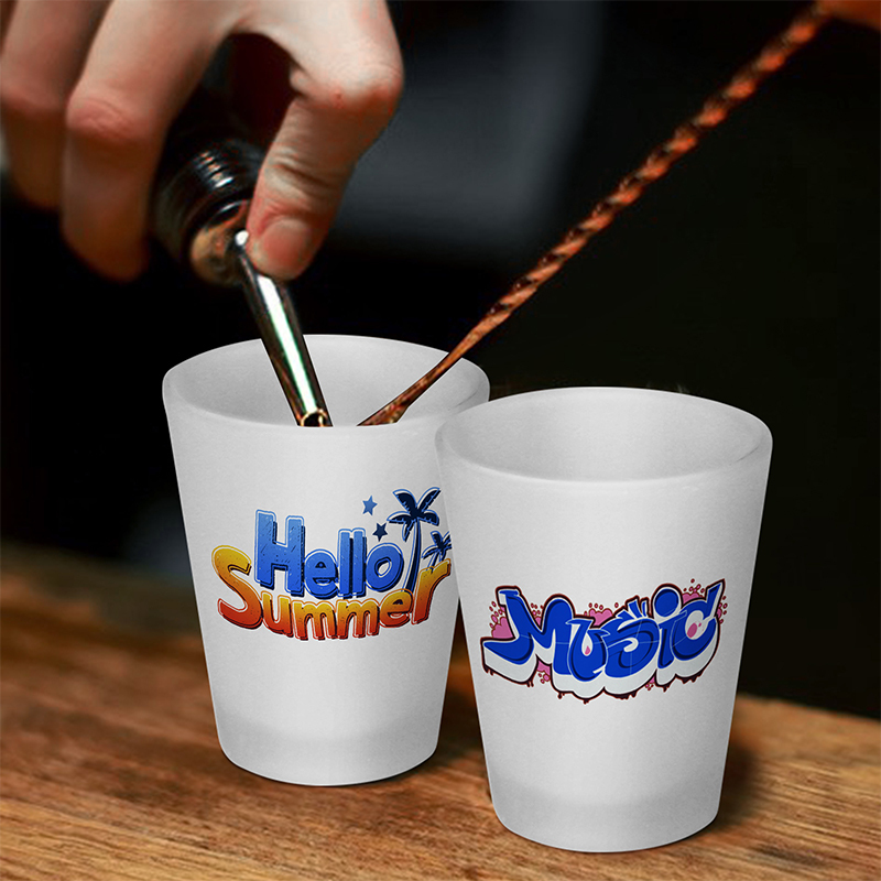 US Warehouse 144PCS/CTN  RTS 1.5oz Sublimation Shot Glass Wine Whiskey Glass Frosted Sublimation Blanks 1.5 oz Shot Glasses