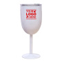 In Stock 10oz White Sublimation Blanks Stainless Steel Insulated Wine Tumbler Goblet Tall Glasses Champagne Tumbler