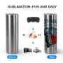 RTS USA Warehouse Stocked 25pcs/ctn 20oz Stainless Steel Silver Sublimation Blank Skinny Straight Tumbler with Plastic Straw