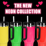 4 Colors the Neon H2.0 Sublimation Tumblers 2024 Neon Collection Green Pink Tumblers With Handle and Straw