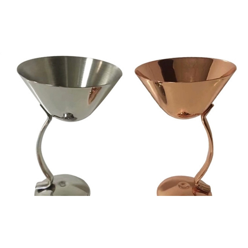 150ml Stainless Steel Martini Margarita Tumbler Wine Glasses Cocktail Glasses Copper Plated Metal Wine Glass Bar Supplies