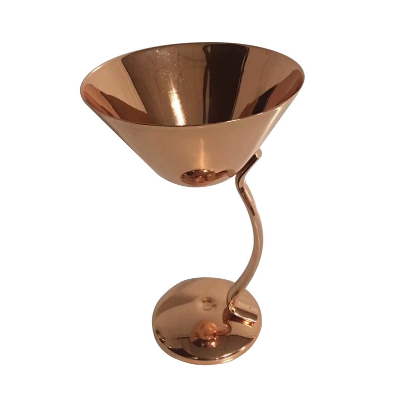 150ml Stainless Steel Martini Margarita Tumbler Wine Glasses Cocktail Glasses Copper Plated Metal Wine Glass Bar Supplies
