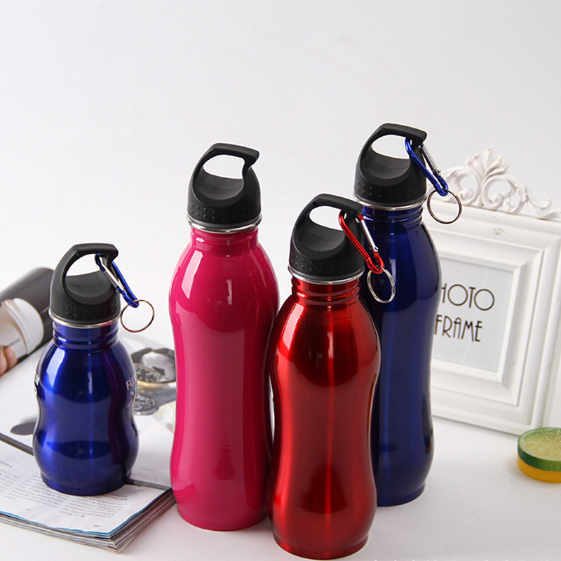 Gym Sport Travel 500ml 750ml Golssy Finished Drinking Bottle 304 Stainless Steel Custom Gourd Shaped Cycling Water Bottles