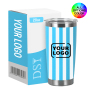Football 20oz Car Cups Metal Cup Stainless Steel Tumbler Water Bottle Insulated Drinkware Leak Proof with Lid & Straw