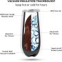 Custom Logo 6oz Sublimation Stainless Steel Double Insulated Champagne Flute Tumbler W/ Lid Cocktail Champagne Toasting Glasses