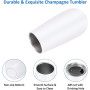 Custom Logo 6oz Sublimation Stainless Steel Double Insulated Champagne Flute Tumbler W/ Lid Cocktail Champagne Toasting Glasses