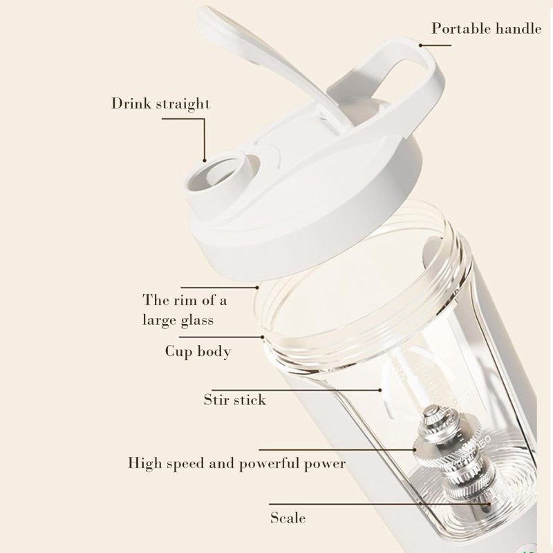 Tritan BPA Free Portable Electric Shaker Bottle Mixer Cup Shaker Cups Coffee Mugs for Protein Shakes Meal Replacement Shakes