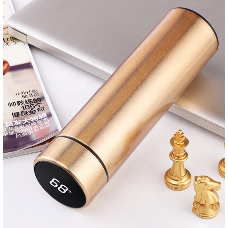 Promotion Gift Cup Custom Waterproof Double Wall Stainless Steel Tea Coffee Smart Water with Temperature Display