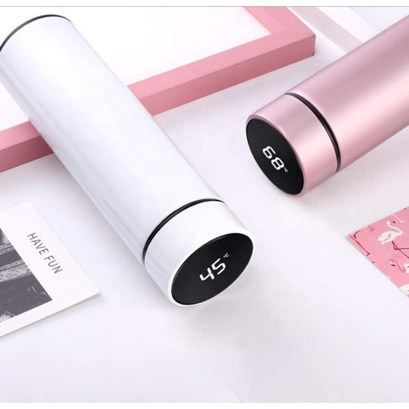 Promotion Gift Cup Custom Waterproof Double Wall Stainless Steel Tea Coffee Smart Water with Temperature Display