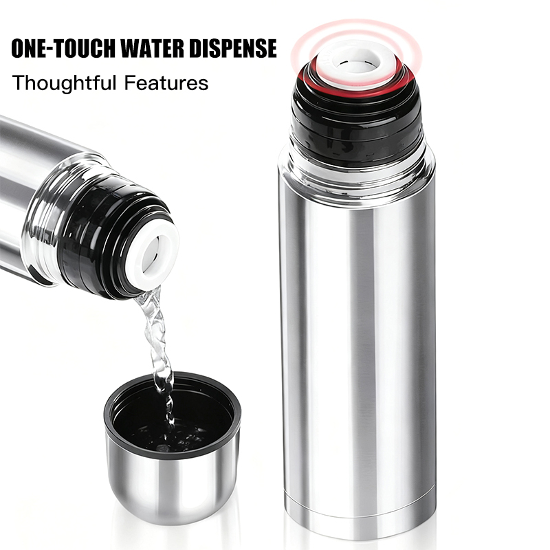 Bullet 350ML/500ML750ML/1000ML Classical Double Wall Stainless Steel Thermoses Vacuum Flasks Bullet Shape Water Bottle