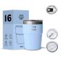 Custom logo 16oz Car Mug 304 Stainless Steel Stacking Coffee Mug Portable Vacuum Insulated Water Cup