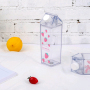 1000ml Acrylic Transparent Milk Water Bottle 500ml BPA clear Milk Box Carton Bottle