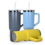 40oz Stainless Steel Inner Tumbler Plastic Exterior Handle Coffee Mug for Corporate Gifts, Coffee Chains, Fitness Brands
