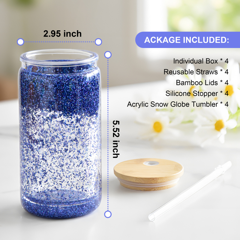 clear Pre Drilled Snow Globe Coffee Mugs Snow Globes Snowglobes 16 oz Pre Drill Snow Globe Cup with Pre Drilled Hole