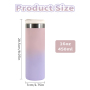 Insulated Tumbler Ombre 16oz Stainless Steel Tumbler Double Wall Vacuum Cup Tumbler With 2 Lids and Straw