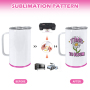 Sublimation 14oz Sublimation Handle Tumbler with Plastic Storage Bottom Container Sublimation Beer Coffee Mug