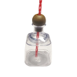 clear with wooden lids