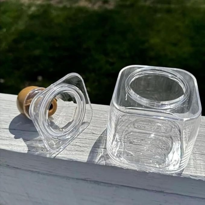Ready for Shipment 375ml Mini Tequila Bottles Acrylic Water Reusable Cup Mini Tequila Bottles with Wooden Stopper