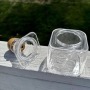 Ready for Shipment 375ml Mini Tequila Bottles Acrylic Water Reusable Cup Mini Tequila Bottles with Wooden Stopper