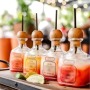 Ready for Shipment 375ml Mini Tequila Bottles Acrylic Water Reusable Cup Mini Tequila Bottles with Wooden Stopper