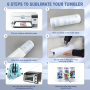 25pcs/ctn US Warehouse RTS 20oz Sublimation Straight Tumbler Insulated Double Wall Stainless Steel Cup With Plastic Straw