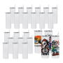 25pcs/ctn US Warehouse RTS 20oz Sublimation Straight Tumbler Insulated Double Wall Stainless Steel Cup With Plastic Straw