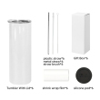 White with two straw+Rubber Bottom