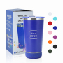 New 16oz Beer Cup Reusable Stainless Steel Outdoor Tumbler 473ML Insulated Beer Cups With Opener and Wireless Speaker