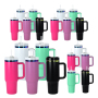 RTS USA Warehouse Stock 20pcs/ctn 5 Colors Mix H2.0 40oz Rainbow Underneath Powder Coated Stainless Steel Tumbler for Laser
