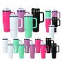 RTS USA Warehouse Stock 20pcs/ctn 5 Colors Mix H2.0 40oz Rainbow Underneath Powder Coated Stainless Steel Tumbler for Laser