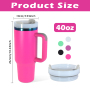 RTS USA Warehouse Stock 20pcs/ctn 5 Colors Mix H2.0 40oz Rainbow Underneath Powder Coated Stainless Steel Tumbler for Laser
