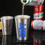 Custom Logo 350ml 500ml Single Wall Stainless Steel Beer Mugs Portable Coffee Drinking Cups Promotional Gift Camping Mug