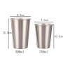 Custom Logo 350ml 500ml Single Wall Stainless Steel Beer Mugs Portable Coffee Drinking Cups Promotional Gift Camping Mug