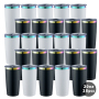 RTS USA Warehouse Stocked 25pcs/ctn 20oz Powder Coated Car Mug rainbow Underneath Stainless Steel for Laser 2 Colors Mixed