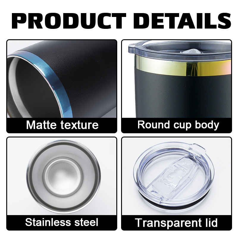 RTS USA Warehouse Stocked 25pcs/ctn 20oz Powder Coated Car Mug rainbow Underneath Stainless Steel for Laser 2 Colors Mixed