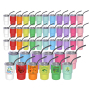 Fast Ship 3oz Mini Sublimation Stainless Steel Miniature Shot Tumbler Cups Glasses Drinking Insulated Tumbler with Lid and Straw
