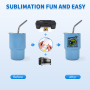 Fast Ship 3oz Mini Sublimation Stainless Steel Miniature Shot Tumbler Cups Glasses Drinking Insulated Tumbler with Lid and Straw