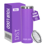 Custom logo Powder Coated Regular Stainless Steel Tumbler Powder Coated Double Wall Coffee 20 oz Travel Skinny Mugs Tumblers