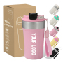 16oz Travel Mug Insulated Coffee Cup Stainless Steel Vacuum Mug Reusable Double Walled Tumbler with 2in1 Lids
