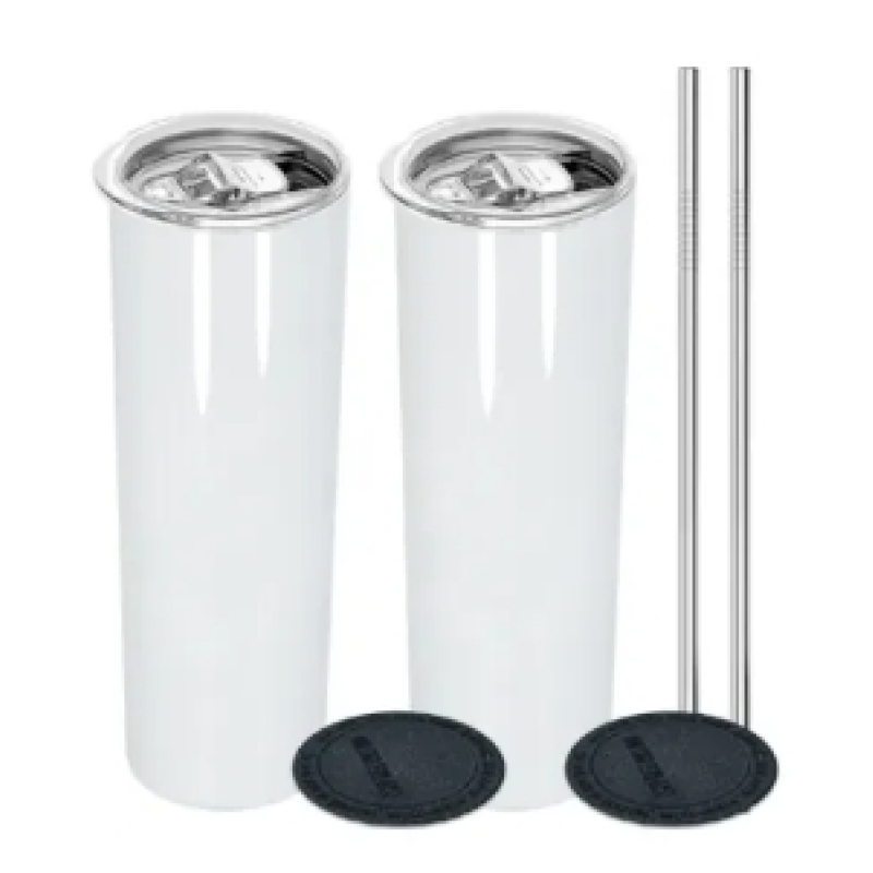 US Warehouse in Stock 20oz Vacuum Insulated Double Wall Stainless Steel Sublimation Diy Straight Coffee Tumbler With Straw
