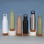 Custom 500ml New Cork Base Handle Sports Bottle 304 Stainless Steel Insulated Water Bottle Outdoor Portable Small Spout