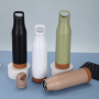 Custom 500ml New Cork Base Handle Sports Bottle 304 Stainless Steel Insulated Water Bottle Outdoor Portable Small Spout