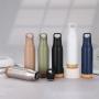 Custom 500ml New Cork Base Handle Sports Bottle 304 Stainless Steel Insulated Water Bottle Outdoor Portable Small Spout