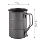 Retro Industrial Style Vintage 304 Stainless Steel Coffee Mugs with Handle Camping Outdoor Hiking Beer Cup Mug 350ml 500ml