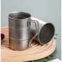 Retro Industrial Style Vintage 304 Stainless Steel Coffee Mugs with Handle Camping Outdoor Hiking Beer Cup Mug 350ml 500ml