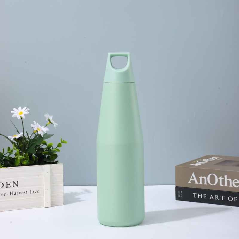 Custom  580ml 1080ml  Colors Double Wall Stainless Steel American-style Conical Stainless Steel Flask Sport Water Bottle