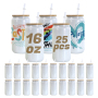 RTS USA Warehouse in Stock 25pcs/ctn 16oz Sublimation Shimmer White Glass Can with Bamboo Lid and Plastic Straw