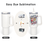New Design Sublimation Blanks 40oz Travel Mug Tumbler Glow in Dark With Handle