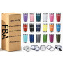 20oz Powder Coated Stainless Steel Double Wall Tumbler Thermo Metal Cup Custom logo Travel Insulated Mug Laser Tumblers 20 oz